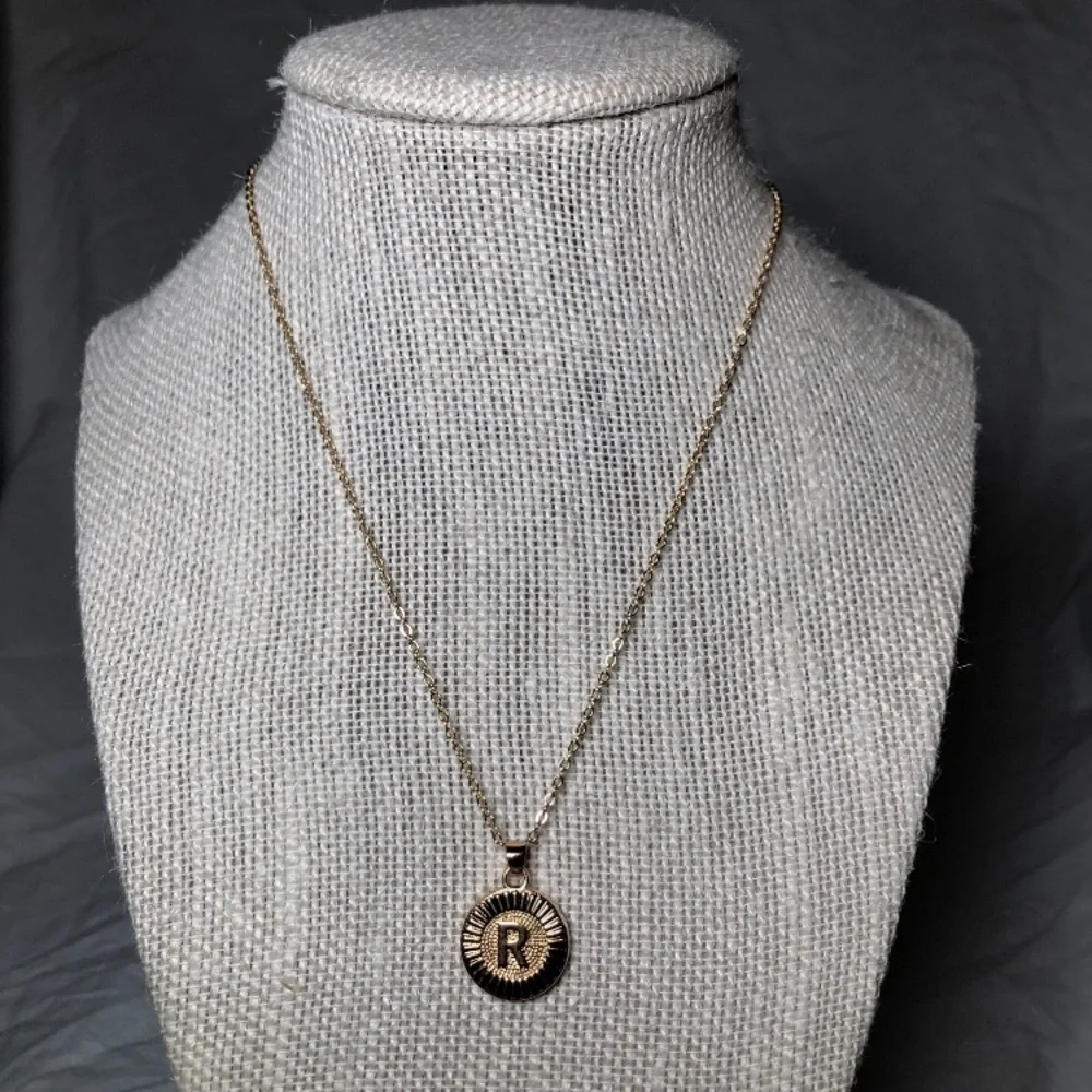 Initial “R” Letter Necklace 18KGP - Picture 2 of 7